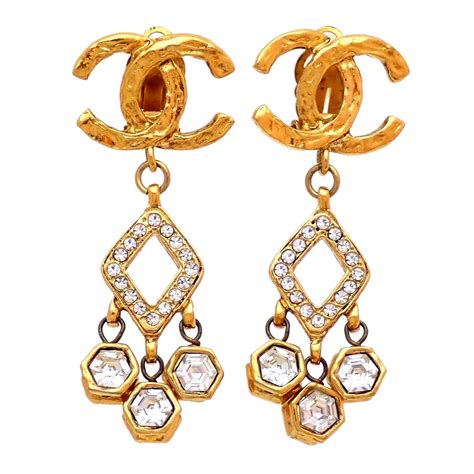 chanel c earings|authentic chanel cc earrings.